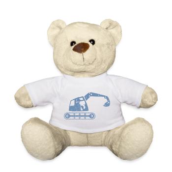 Bagger Baggerfahrer Baugeräteführer – - Teddy - Sonnengelb - Vorne