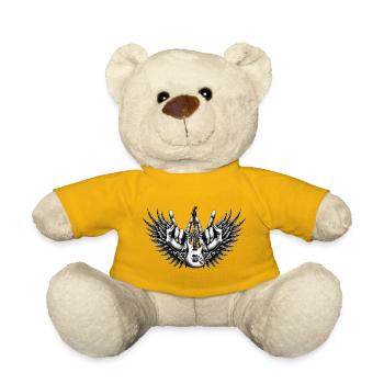 flügel gitarre metalgabel hände metal - Teddy - Sonnengelb - Vorne