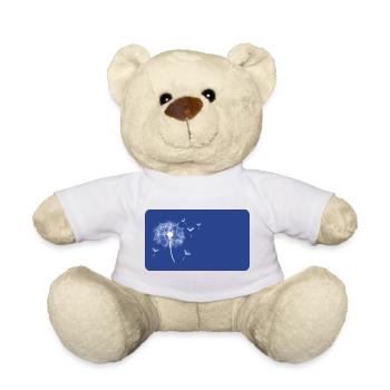 Dandelion blue - customizable - Teddy Bear - sun yellow - Front