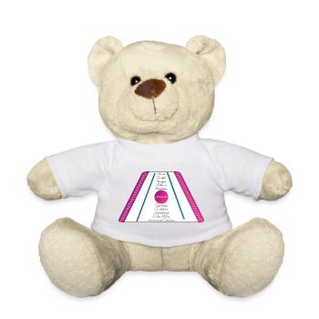 dulcimer purple pink petrol green2 - Teddy Bear - sun yellow - Front