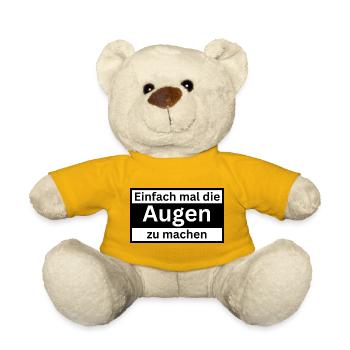 Einfach_mal_die_Augen_zu - Teddy - Sonnengelb - Vorne