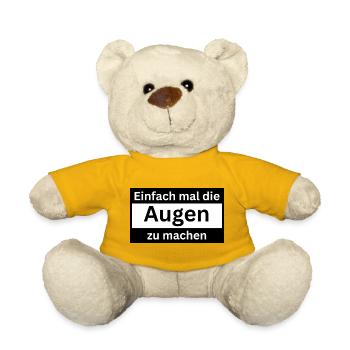 Einfach_mal_die_Augen_zu - Teddy - Sonnengelb - Vorne