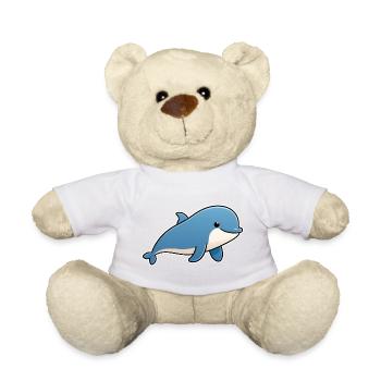 Dauphin bleu – ami amical de la mer - Nounours - jaune soleil - Devant