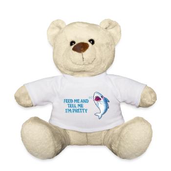 Feed Me and Tell Me I'm Pretty – Kawaii Shark Desi - Teddy Bear - sun yellow - Front