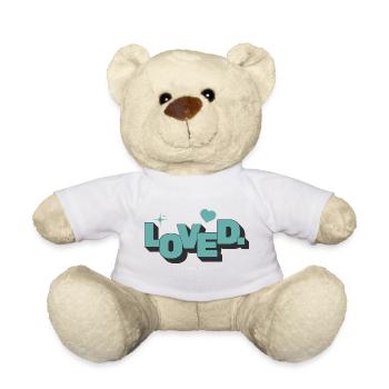 Loved 1 John 4:16 Christian Faith - Teddy Bear - sun yellow - Front
