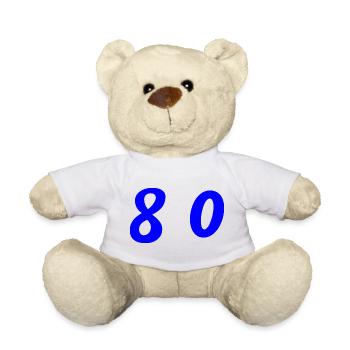 80. 80 YEARS. 80th ANNIVERSARY. 80 YEARS ANNIVERSARY. - Teddy Bear - sun yellow - Front