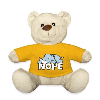 Fauler Elefant Nope Not Today Faulpelz Afrika - Teddy - Sonnengelb - Vorne