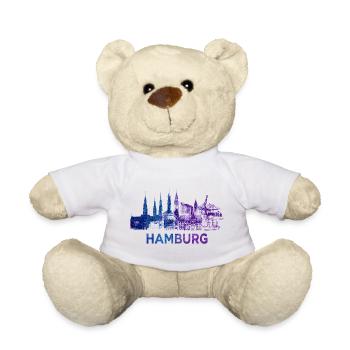 Hamburg Stadt Skyline - Teddy - Sonnengelb - Vorne