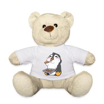 Lustiger Pinguin Pizza - Teddy - Sonnengelb - Vorne