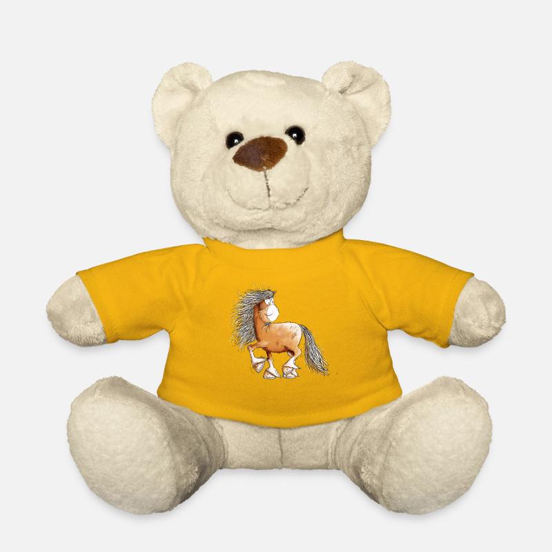 Lustiges Pferd I Pferdemotiv Fun - Teddy - Sonnengelb