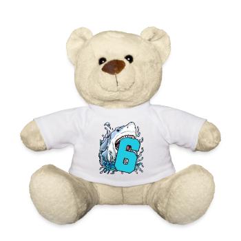 6. Geburtstag 6 Hai - Teddy - Sonnengelb - Vorne
