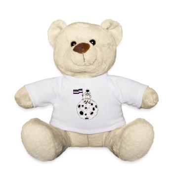 Asexueller Astronaut auf dem Mond Ace Pride Flagge - Teddy - Sonnengelb - Vorne