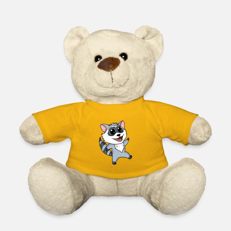 Waschbär Motiv Kleinkind Kinder - Teddy - Sonnengelb
