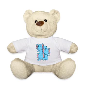 Cute Elephants - Elephant - Teddy Bear - sun yellow - Front
