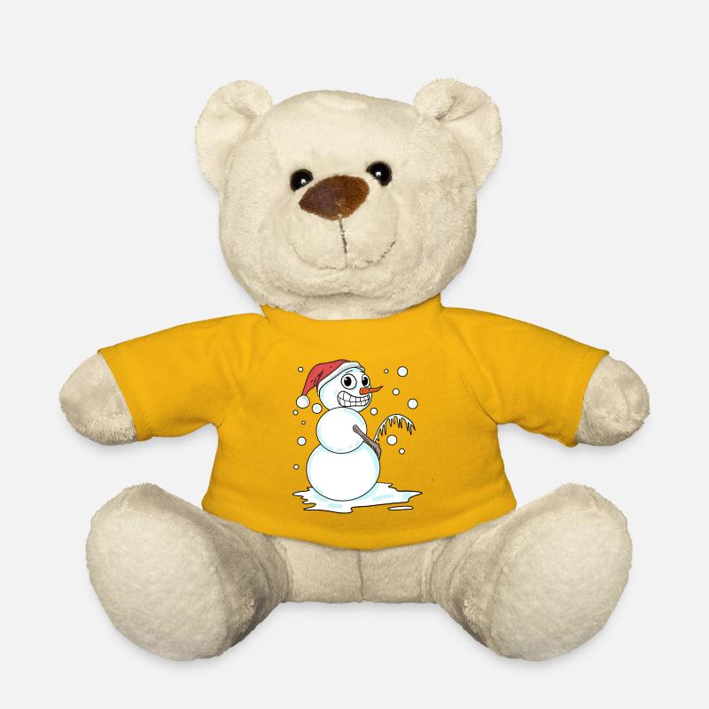 Schneemann lustig - Teddy - Sonnengelb