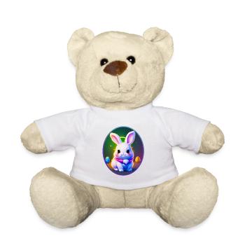 Easter egg with Easter bunny motif - Teddy Bear - sun yellow - Front