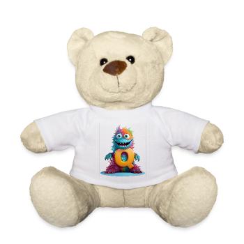 Regenbogenmonster mit Q - Teddy - Sonnengelb - Vorne