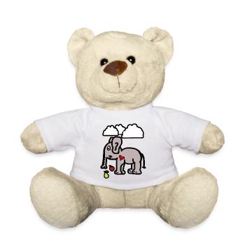 Éléphant Zoo Animaux Fruits Fruits Snacking Enfants Bébé - Nounours - jaune soleil - Devant