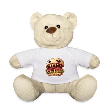 Cheeseburger carnivore – Monster Burger - Nounours - jaune soleil - Devant