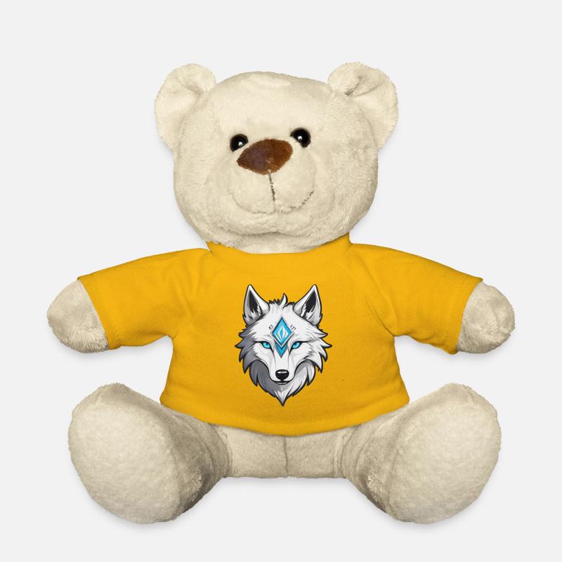 Loup Blanc - Nounours - jaune soleil