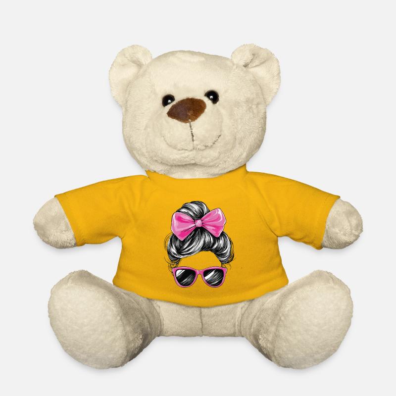 Frau Sonnenbrille Haare Schleife Mädchen Cool Chic - Teddy - Sonnengelb