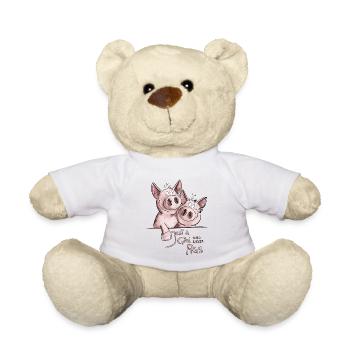 Just A Girl Who Loves Pigs Pig - Teddy Bear - sun yellow - Front