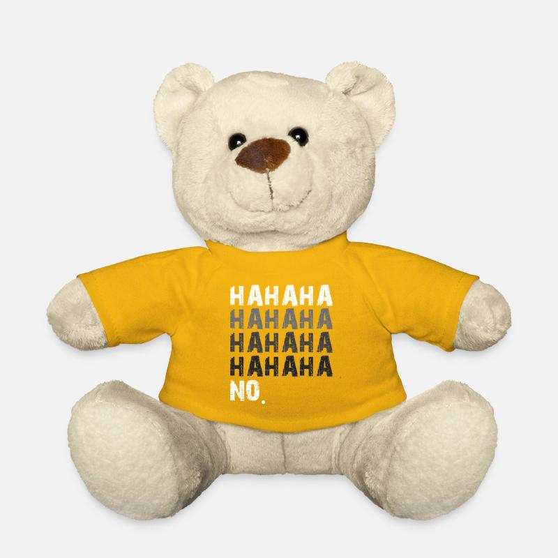 hahaha no funny - Teddy Bear - sun yellow