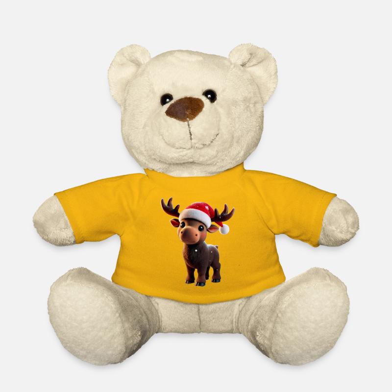 Elch - Moose - Weihnachten - Teddy - Sonnengelb
