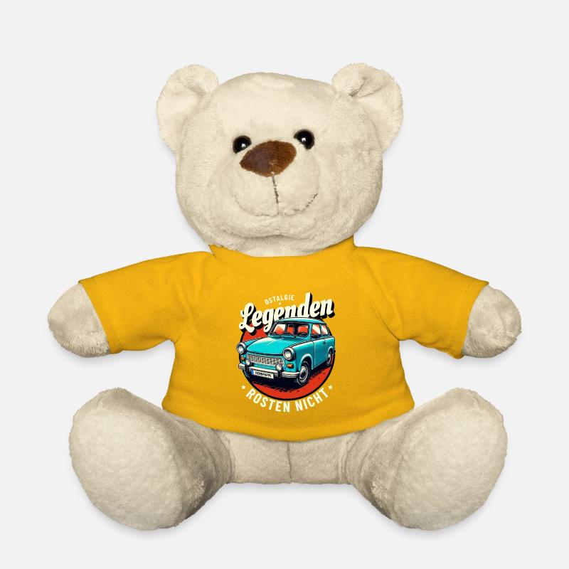 Ostalgie Legende Rennpappe  Trabi DDR Retro - Teddy - Sonnengelb