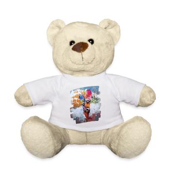 Snowboarder poudreuse - Nounours - jaune soleil - Devant