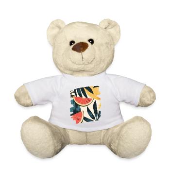 Summer Watermelon and Palm Trees - Teddy Bear - sun yellow - Front