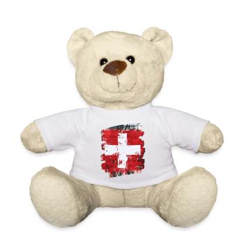Schweizer Flagge Schweiz - Teddy - Sonnengelb - Vorne