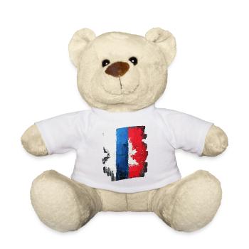 France Flag French - Teddy Bear - sun yellow - Front