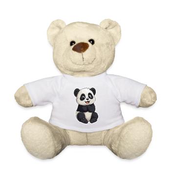 Ours panda mignon - Nounours - jaune soleil - Devant