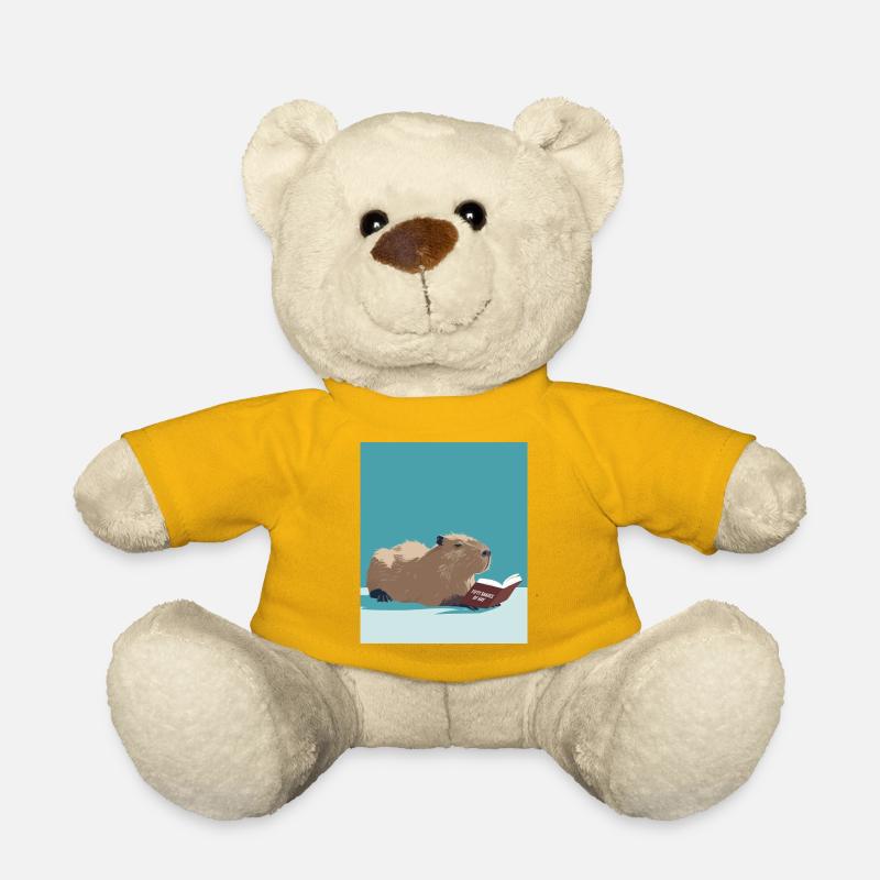 Lecture de capybara – Funny Booktok Design - Nounours - jaune soleil