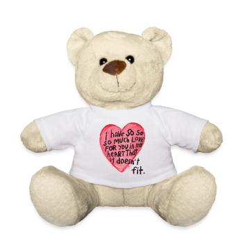 Love Shirt, Gift for Girlfriend, Boyfriend, Partner - Teddy Bear - sun yellow - Front