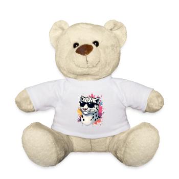 Casual cheetah with sunglasses - Teddy Bear - sun yellow - Front
