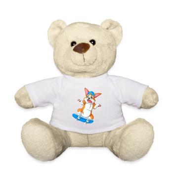 Corgi Skateboarding Fun – Perfekte Geschenk-Vibes - Teddy - Sonnengelb - Vorne