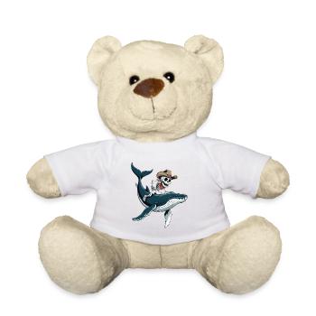 Cowboy Skelett auf Buckelwal - Teddy - Sonnengelb - Vorne