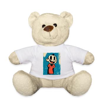 Vintage Comic und Retro Cartoon frecher Junge - Teddy - Sonnengelb - Vorne