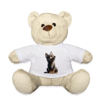 Wolf Love Wolves Wolf Pack Wolfhound Wild Wolf - Teddy Bear - sun yellow - Front