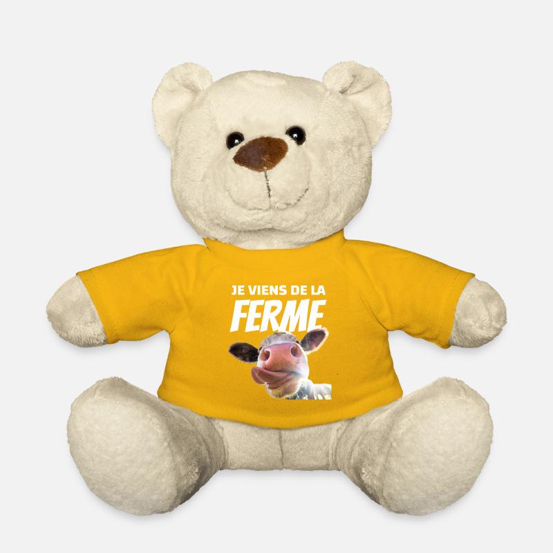 COW: I COME FROM THE FARM - Teddy Bear - sun yellow