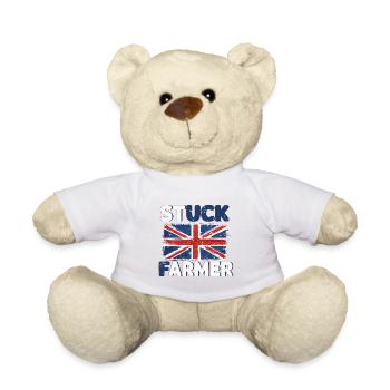 Stuck Farmer UK Sarcastic Farming Farm Farmer Life - Teddy Bear - sun yellow - Front