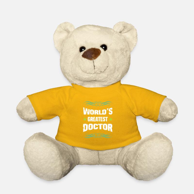 Weltbester Doktor TShirt Design - Teddy - Sonnengelb