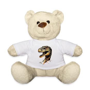 Raptor Velociraptor Dinosaur Dino Raptors - Teddy Bear - sun yellow - Front