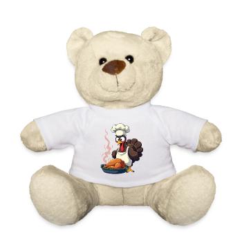 Thanksgiving Turkey Cook - Teddy Bear - sun yellow - Front