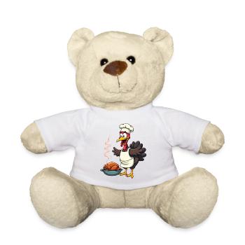 Thanksgiving Turkey Cook - Teddy Bear - sun yellow - Front