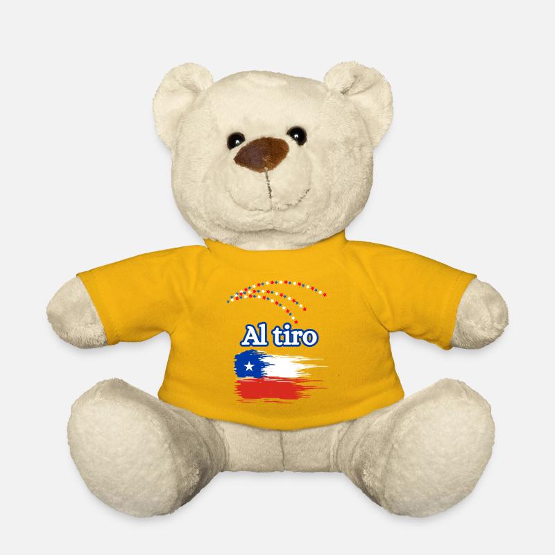 Chilenische Dialekt-Flaggenbürste - Teddy - Sonnengelb