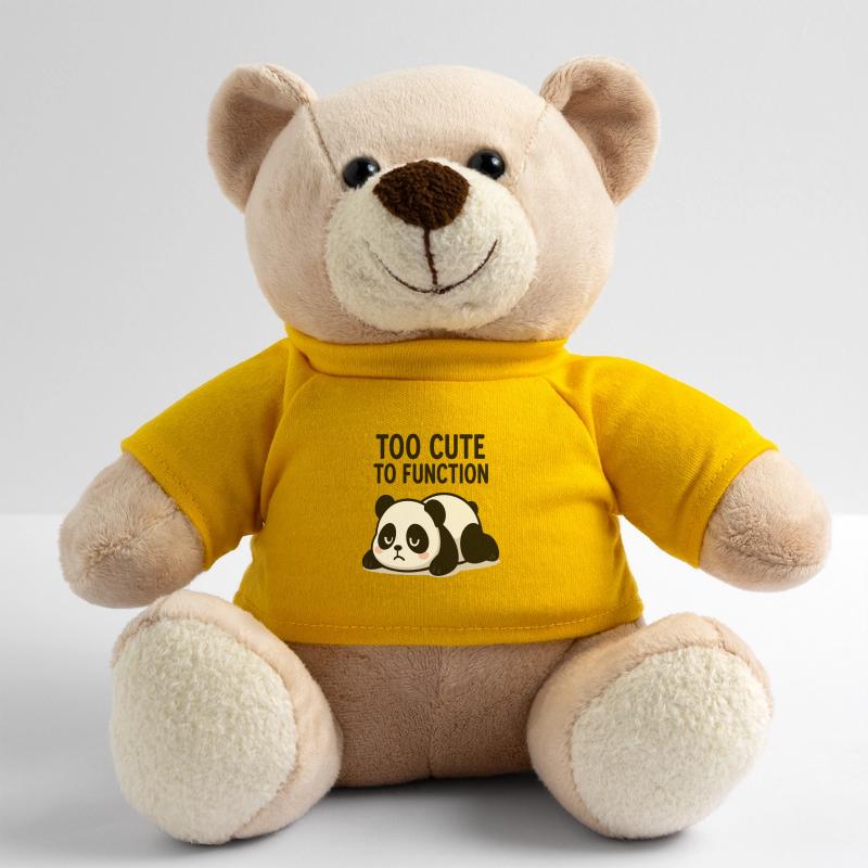 Panda Too Cute To Function Teddy Bear