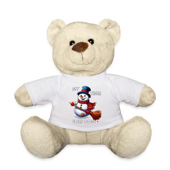 SNOWMAN MY TIME HAS COME - Teddy Bear - sun yellow - Front